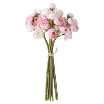 China Romantic Widely Used Camellia Bouquet Faux Artificial Rose Flowers for Wedding Home Decor for sale