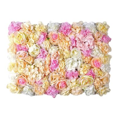 China Plastic Colorful 3D Flower Backdrop Mat Wedding Home Hotel Decor Wall Panels for sale