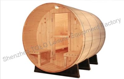 China Electric barrel sauna cabins with solid wood for outdoor / indoor for sale