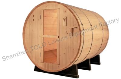 China OEM sauna cabins garden , Barrel Sauna Room with single / three phase for sale