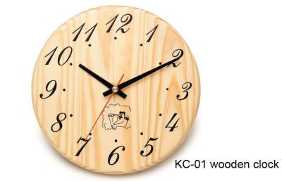 China Round handmade wooden clocks for sauna room , 200mm × 200mm × 30mm for sale