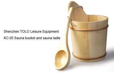 China Wooden Durable Sauna Accessories light weight , handcraft bucket for sale