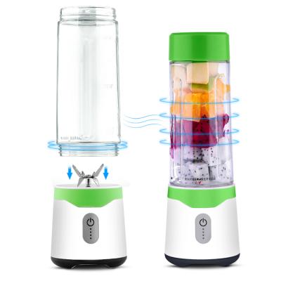 China Customizable Car Mini Blender Hand Bottle Fruit Blender 500ml+300ml Twin Cup Juicer for sale