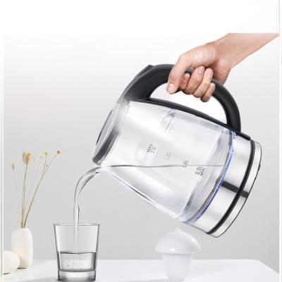 China High Quality Boil-Dry Protection Borosilicate Glass Home Appliance Led Coffee Blue Tea Kettle Light Water Glass Electric Kettle for sale