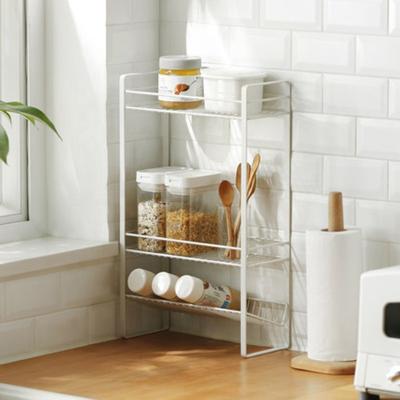 China Modern Simplicity Modern Decorative Kitchen Bathroom Three-layer Goods Organizer with Metal Wire for sale