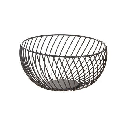 China Sustainable Solid Metal Fruits Basket Table Decor Home And Food Storage Basket Polished New Freshly Design Fruit Storage Basket for sale