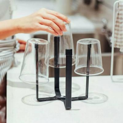 China Sustainable Iron Garbage Bag Shelf Rag Rack Foldable Kitchen Trash Can Hanging Plastic Bag Shelf Storage Rack for sale