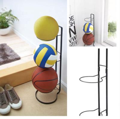 China Stocked Quality-Guaranteed 3-Tier Basketball Sports Storage Organizer Basketball Football Storage Rack for sale