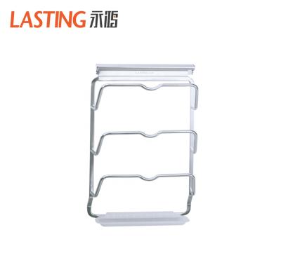 China Minimalist Wall Mounted Kitchen Pot Cover Lid Rack Decorative 3 Layer Hardware Kitchen Pot Pan Rack Pot Holders for sale