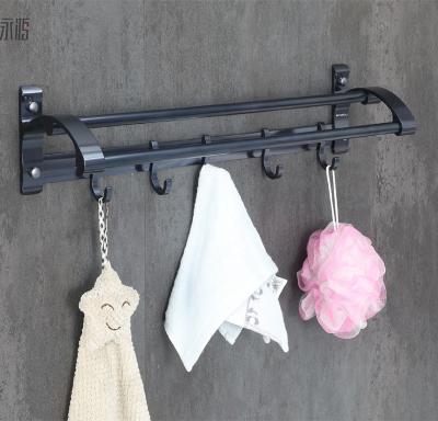 China With Hook Hooks Colors OEM Towel Pole Various of Double Poles Movable Towel Rack for sale