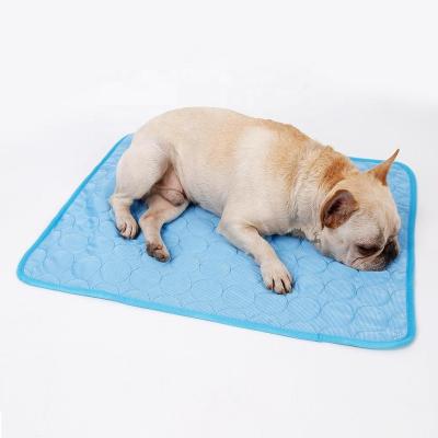 China Cold Sense Cat Pet Dog Cooling Mat Reusable Bed Cool Summer Cool Pad Travel Pet for sale