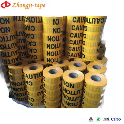 China Non Adhesive Yellow Printed Barricade Warning Device Caution for sale