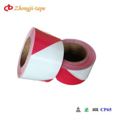 China Non Adhesive Red And White Police / Traffic Use Pe Barrier Tape for sale