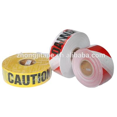 China 75mm red and white undetectable precautionary PE tape for sale