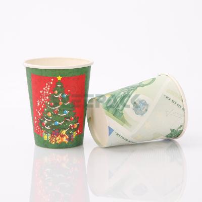 China os únicos copos de café descartáveis do papel de parede 8oz, copos de papel do supermercado do shopping, costume imprimiram os copos de papel 250ml à venda