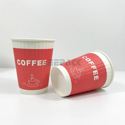 Cina 3D ha impresso la tazza di carta doppia di carta delle tazze 12oz per la bevanda o il caffè calda in vendita