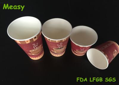 China 8oz To 20oz Coffee Paper Cups PE Coated Disposable Espresso Cups for sale