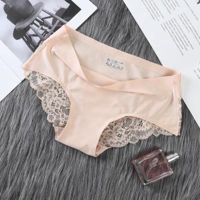 China Breathable Sexy Female High Waist Plus Size Womens Underwear Girls Briefs Lace Up Panties for sale