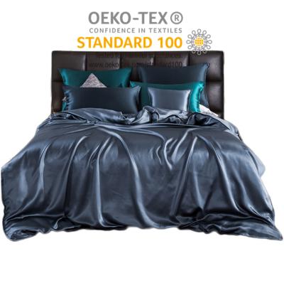 Κίνα Non-toxic luxury silk bedding set 19MM silk duvet cover pillowcase and fitted sheet mulberry silk bedding set προς πώληση