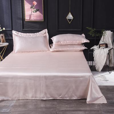 China Wholesale non-toxic 19MM grade 6A silk bedding set silk duvet cover and silk flat sheet pillowcase for sale