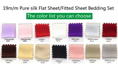 Κίνα Custom made luxury 100% pure silk mulberr silk sheets set Chinese disposable bedding set 19/22/25/MM προς πώληση