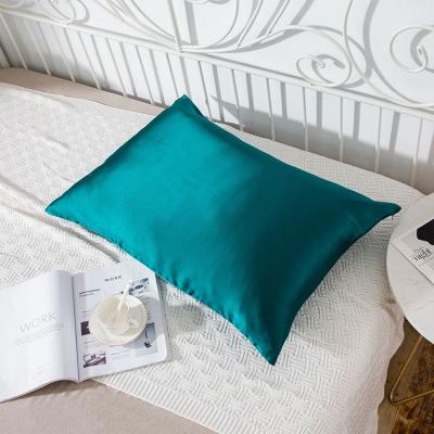 China ODM 100% color mulberry silk satin pillowcase 19 momme wrap pillow cover anti-static LOW MOQ sheer pillow cover à venda