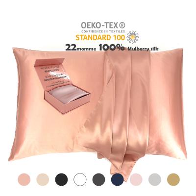 China Top Non-Toxic 6A Grade Natury Mulberry Silk Luxury Pillowcase Hidden Zipper Silk Pillow Case Te koop