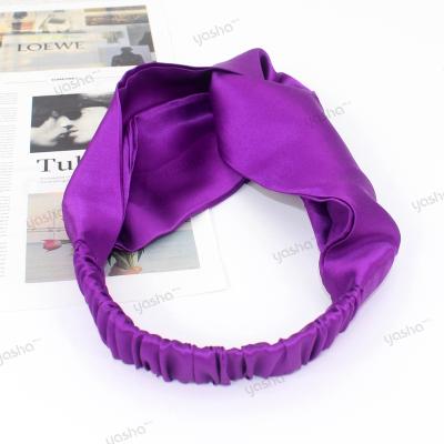 China SPA Luxury Silk Turban Silk Cloth Mulberri Headband Headband Wide Hair Band for sale