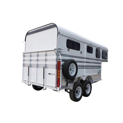 China Picking up mobile horse trailer 2 gooseneck horse trailer high quality customized by horse china for sale