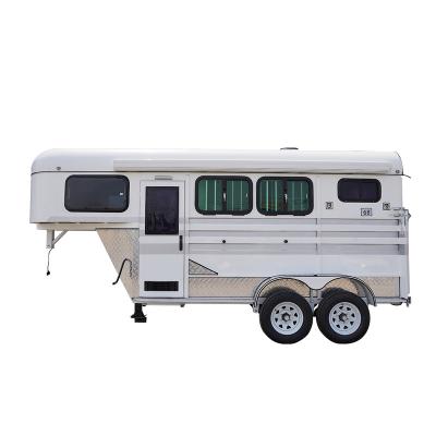 China Take the latest 2022 horse gooseneck horse trailer camper vented horse trailer with windows for sale