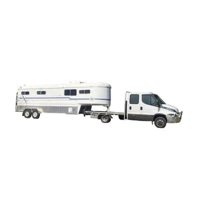 China Taking Horse Trailers Hot Selling Aluminum Gooseneck Horse Trailer With Down Sliding Window for sale