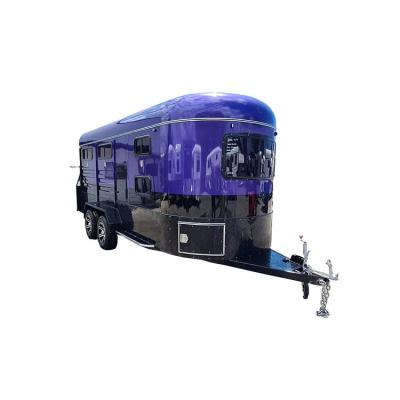 China Take the high quality two horse horse trailer with high performance and safety normal for sale