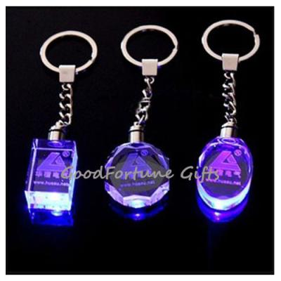 China promotion gift Crystal Colourful Keychain With Light for sale