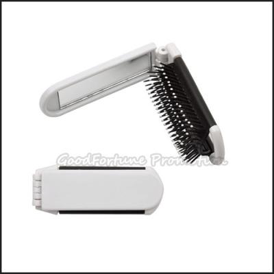 China Hot Sale Portable Eco Abs promotional portable make up cosmetic mirror with comb gift for sale