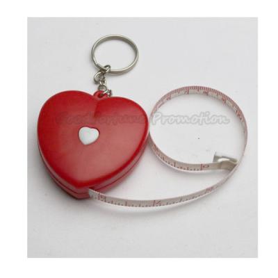 China Hot Sale Promotional printed logo cloth measurement tape keychain keyrings gift for sale