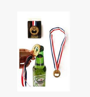 China New creative gift product gold medal beer bottle opener for sale