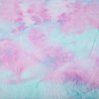 China PV Resistant Knot Dyed Imitation Dyed Imitation Rabbit Hair Rabbit Hair Fabric Wrinkle Plush Multicolor Plush Fabric for sale