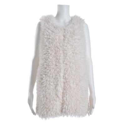 China Low Price Sale Ladies Women Mid Length Warm Woolen Vest Elegant Vest Fur Sleeveless Vest for sale