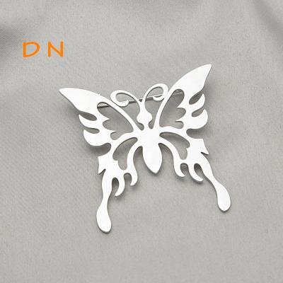 China Luxury Stainless Steel Women Dina New Fashion Designed Customize Pin Brooch Stainless Steel Butterfly Brooches Jewelry for sale