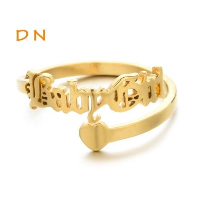 China Heart of BOHEMIA Dina Simple Woman Hiphop Woman Babygirl 12 Constellation Sign Zodiac Stainless Steel Adjustable Rings for sale