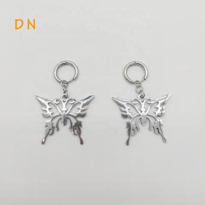 China BOHEMIA Dina Woman Luxury Fashion Butterfly Stainless Steel Circle Earrings Necklace Bracelet Set Pendant Jewelry for sale