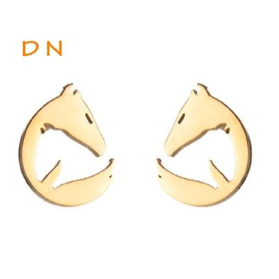 China Vintage Dina 2021 Fashion Cheap Cute Women Animal Charms Stud Earrings Studs Stainless Steel Jewelry Wholesale Trend 2021 for sale