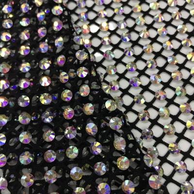 China Flatback Elastic Drill Net Stretch Fish Rhinestone Mesh DIY Accessories for sale