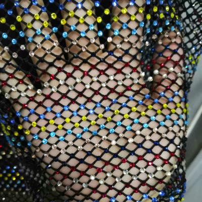 China Flatback Diamond Mesh Fabric Rhinestone DIY Mesh Cloth Iron Drilling Shoes Hats Clothing Accessories for sale