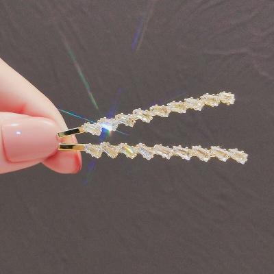 China Fashion Style Soft Rhinestone Hair Clips Women Accessories Girl Crystal Hair Clip for sale