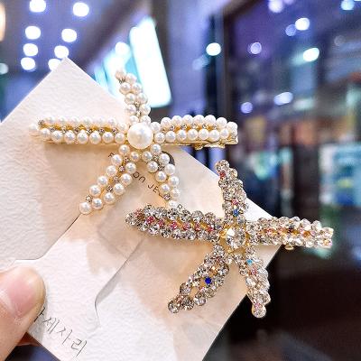 China Sweet Starfish Hairpin Summer Beach Hair Jewelry Headwear Girls Barrettes for sale