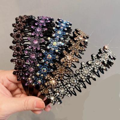 China Toothed star European and American style rhinestone headband fashion wash face headband women's hair accessories for sale