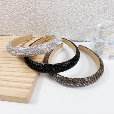 China European and American style rhinestone headbands for women girls fashion rhinestone head bands party hair accessories for sale