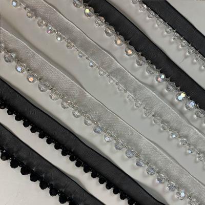 China Recyled in Crystal Studded Beaded DIY Ribbon Garment Skirt Collar Stocking Handmade Accessories for sale