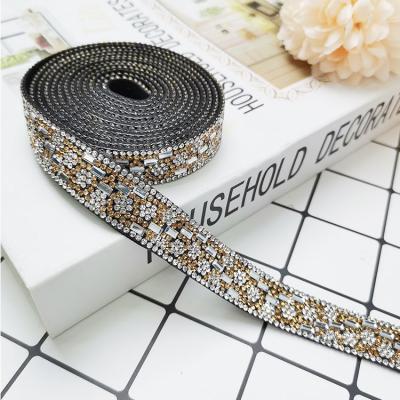 China Flatback Customized Rhinestones Belt For Crafts Bling Rhinestone Rope Glitter Rope For DIY Hangers Headband Wedding for sale